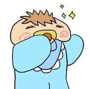 Japanese baby of a soft cheek