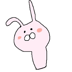 cute rabbit of pink