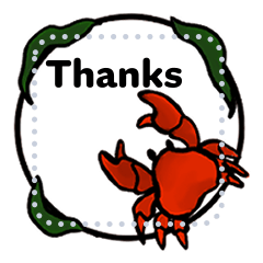 Red crab message Sticker