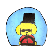 Dog drawn by amateur