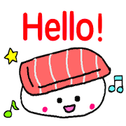 Sushi sticker of English