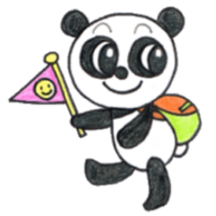 colored pencil panda.