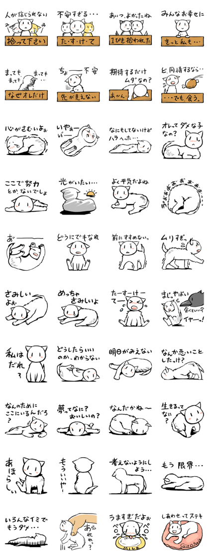 Cry of the throwing away cats. Cry of the throwing away cats.