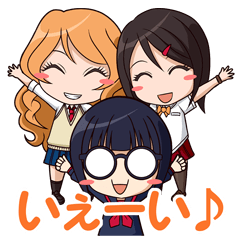 yurukawa high school girl Sticker