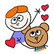 Bear and Bomu-kun.