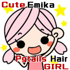 Cute Pgtails Hair GIRL popular Sticker