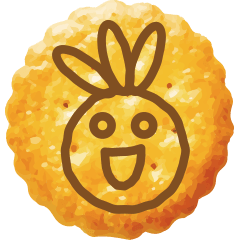 The cookie which a picture was drawn on