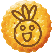 The cookie which a picture was drawn on
