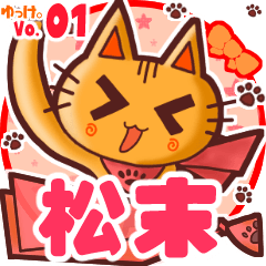 Cute cat's name sticker MY080720N04