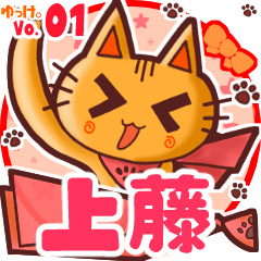 Cute cat's name sticker MY080720N10