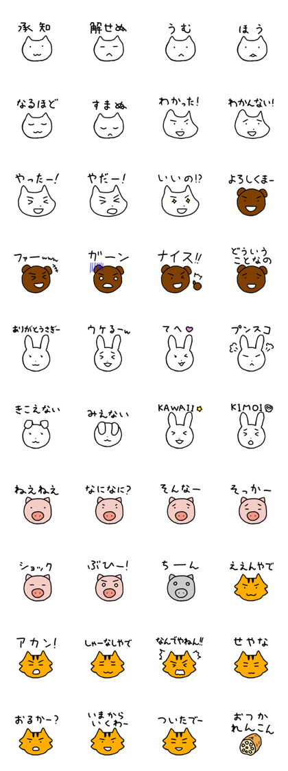 Animal's Face Sticker