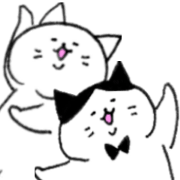 Fat cats, SHIRO and HACHIWARE.