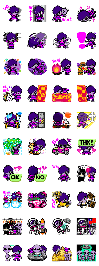 Purple Joker robot 2