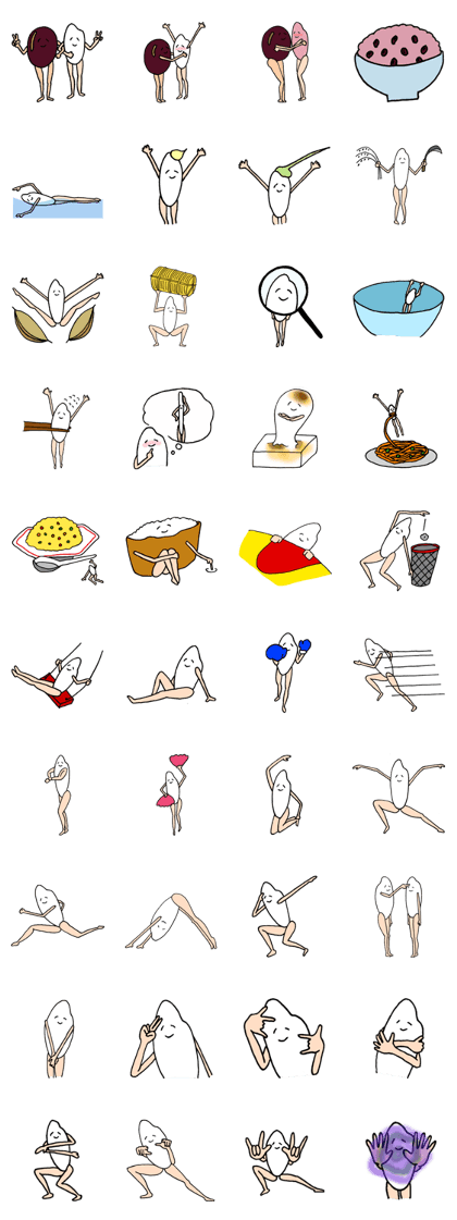 funny rice sticker 2