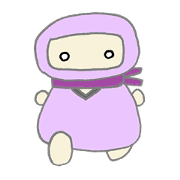 Greeting of plump ninja