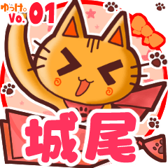 Cute cat's name sticker MY080720N18
