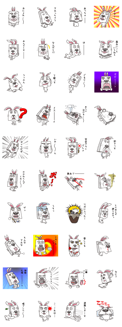 Strange facial rabbit