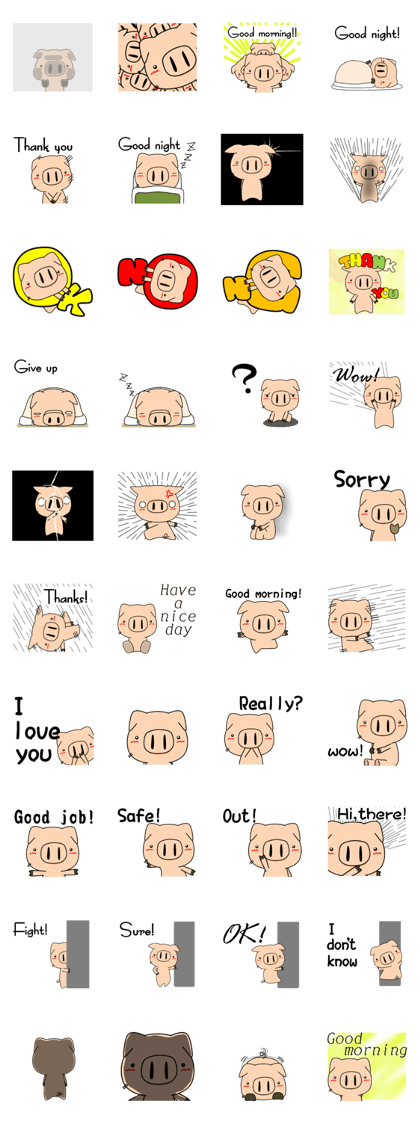 THE PIG STICKER ENGLISH 1