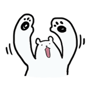 Carefree polar bear