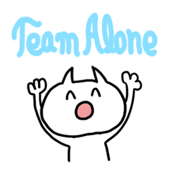 Team Alone lazy sticker