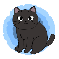 NINA's Black Cat Sticker