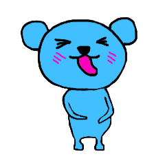 Lovely blue bear sticker