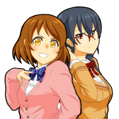 女子高生スタンプ 無口と高飛車 Line スタンプ Line Store