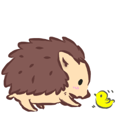 Sticker of hedgehog