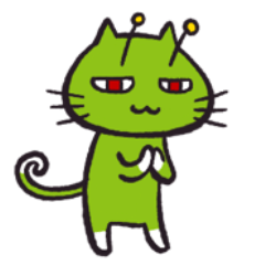 Kansai dialect space cat sticker