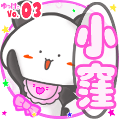 Panda's name sticker MY090720N12