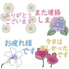 many many real flower sticker KEIGO ver.