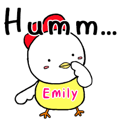 Emily's sticker - Cute lovely chicken