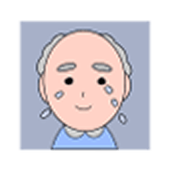 Cute grandpa stamp sticker