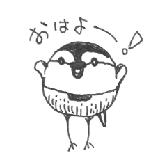 White Wagtail-chan Sticker