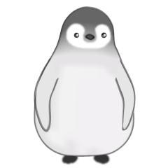 Selo pingüim adorável (Inglês)