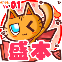 Cute cat's name sticker MY100720N15