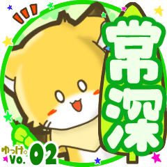 Little fox's name sticker MY100720N08