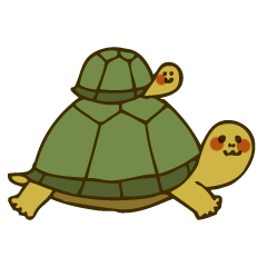 Laid-back turtle