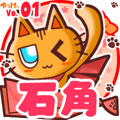 Cute cat's name sticker MY100720N24