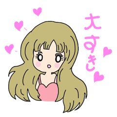 かわいい女の子スタンプ・２