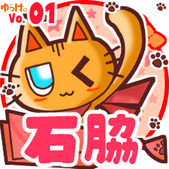 Cute cat's name sticker MY100720N28