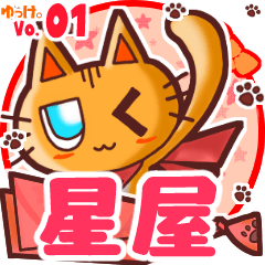 Cute cat's name sticker MY100720N05