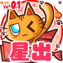 Cute cat's name sticker MY100720N06
