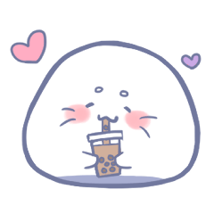 chubby seals which loves bubble tea