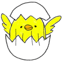 a cute chick sticker