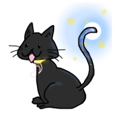 Cat with a tail of stardust
