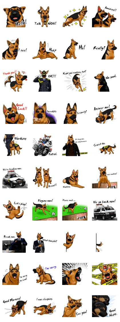 German Shepherd Dogs.