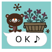 sticker of the balloon cat and bear