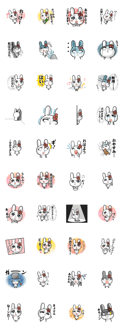 Girl cartoon rabbit