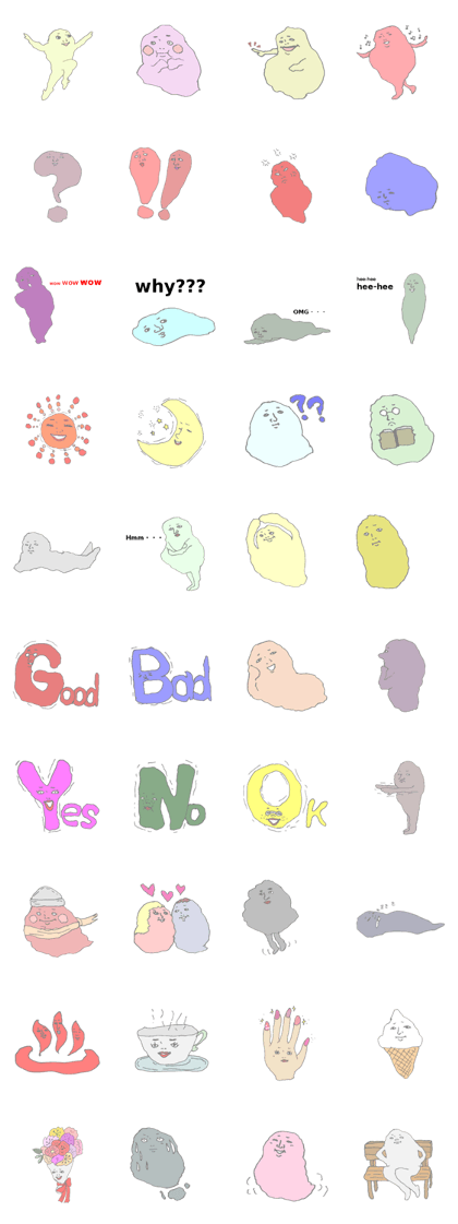 Clear Sticker "mokumoku"